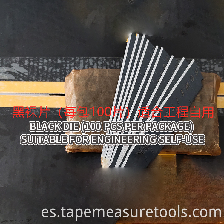 Cuchilla negra para uso general SK4 18MM 0.5mm 0.6mm espesor personalizado